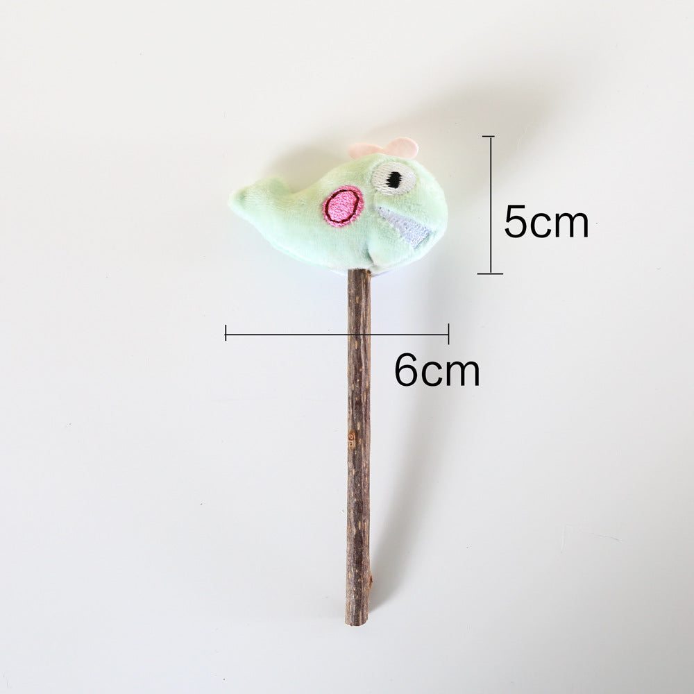 Cartoon Plush Rainbow Christmas Tiger Molar - angle view - PET'S FUN | dog supplies