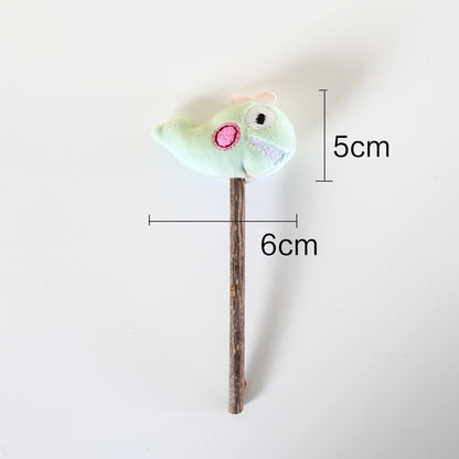 Cartoon Plush Rainbow Christmas Tiger Molar - angle view - PET'S FUN | dog supplies