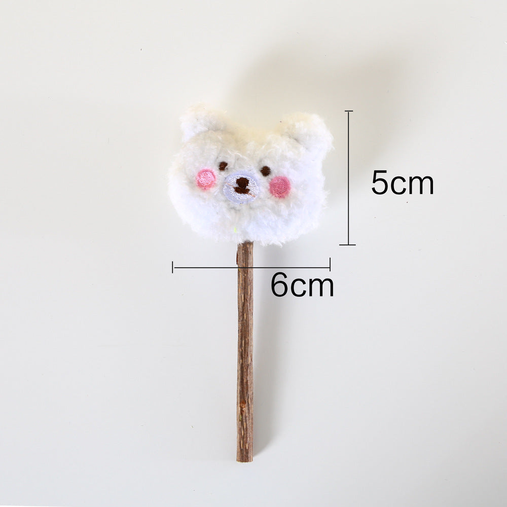 Cartoon Plush Rainbow Christmas Tiger Molar - side view - PET'S FUN | dog toy