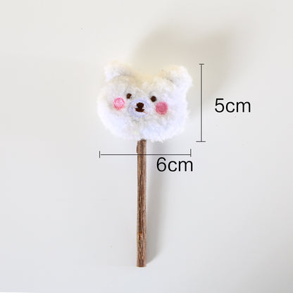 Cartoon Plush Rainbow Christmas Tiger Molar - side view - PET'S FUN | dog toy
