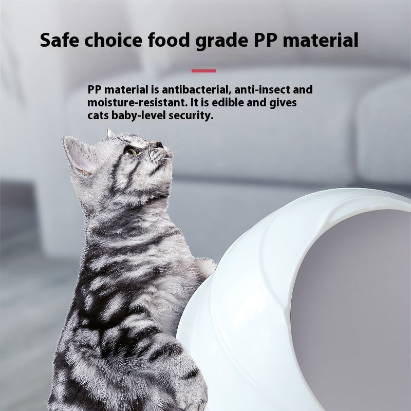 Litter Box Large Fully Enclosed Cat Litter Basin - side view - PET'S FUN | cat supplies